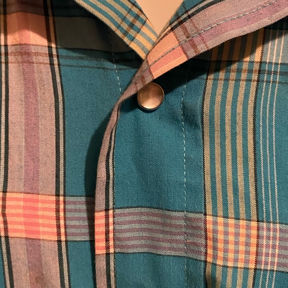 ⚡️Vtg. Gold collection by Karman Plaid  button up - Picture 7 of 9